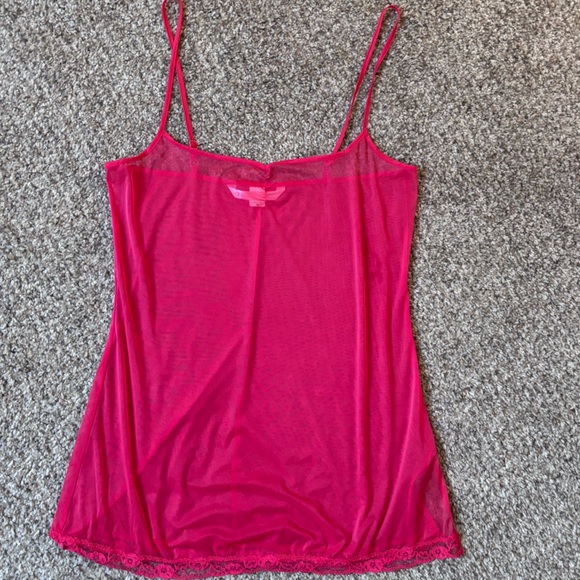 Victoria's Secret Red Slip Dress with Lace Trim - Picture 1 of 6